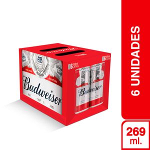 Budweiser Lata (269ml) Pack x 6