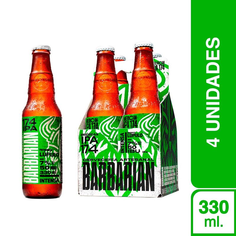 Barbarian-174-IPA-Botella--330ml--Pack-x-4