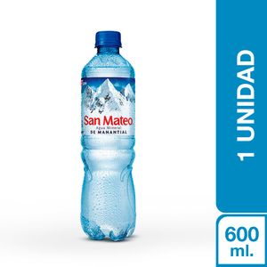 Agua Mineral San Mateo Con Gas 600 ml x unidad