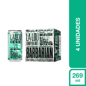 Barbarian La Lou Honey Blonde Lata (269ml) Pack x 4