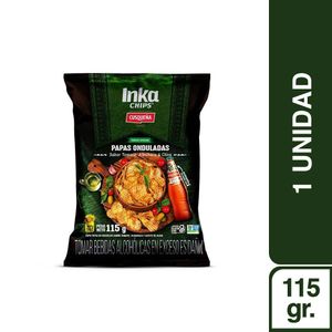 Papa frita ondulada Inka Chips (Cusq) tomate, albahaca y oliva 115gr