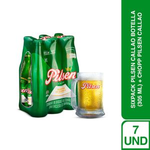 Sixpack Pilsen Callao Botella (305ml) + Chopp Pilsen Callao