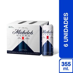 Michelob Ultra Lata (355ml) Pack x 6