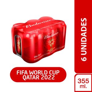 Budweiser Lata (355ml) x6 Copa Mundial