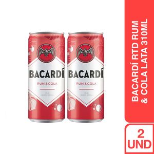 Bacardi Rum & Cola Lata 310ml x2