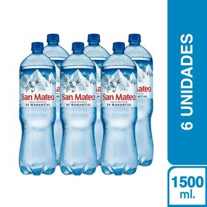 Agua Mineral San Mateo Con Gas (1500ml) pack x 6