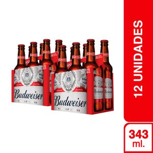 2 Budweiser Botella (343ml) Pack x 6