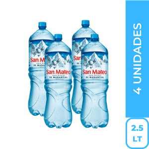 Agua Mineral San Mateo (2.5L) x4 botellas
