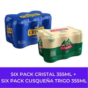 Cristal Lata 355 6 Pack + Cusqueña Trigo Lata 355ml 6 Pack