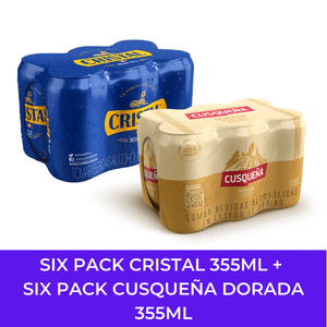 Cristal Lata 355 Pack x 6 + Cusqueña Dorada Lata 355ml Pack x 6