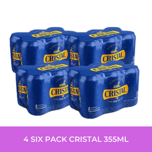 4 Cristal Lata (355ml) Pack x 6